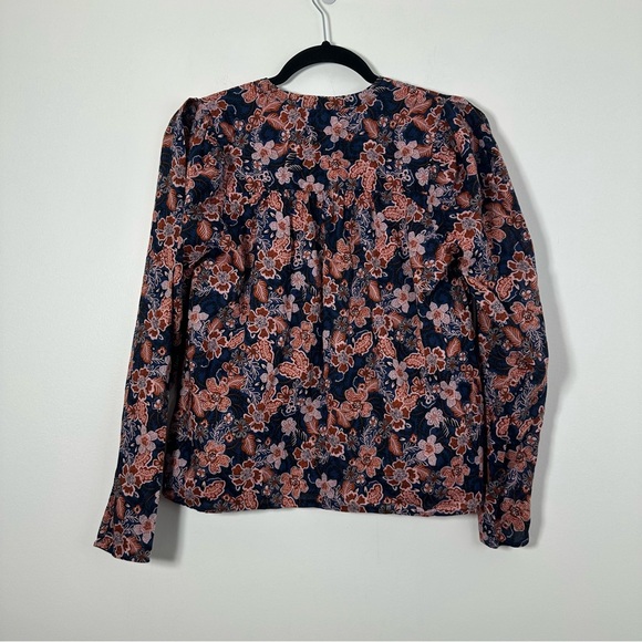 Anthropologie Sundry Floral Boho Cottagecore Button Down Long Sleeve Blouse S - Picture 3 of 8